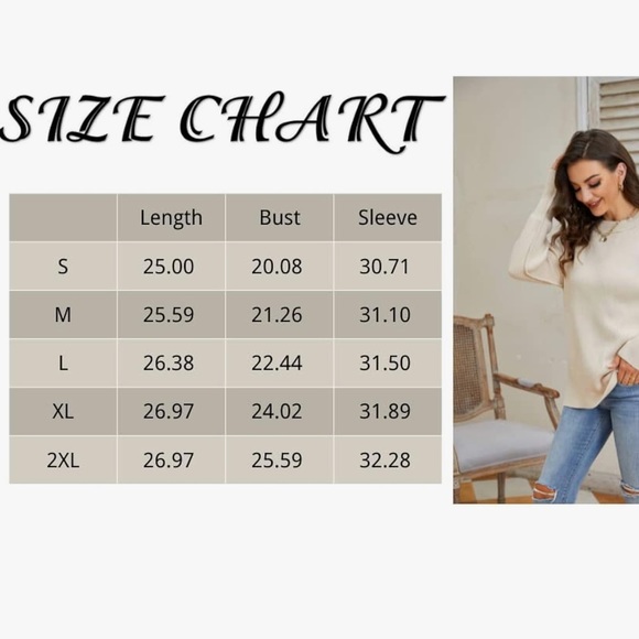 New crewneck slouchy knit pullover sweater top - Picture 8 of 9